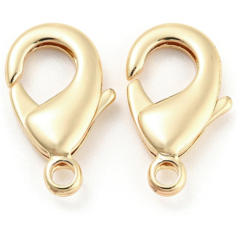 Brass Lobster Claw Clasps, 18K Gold Plated for Jewelry Making — Jewelry Findings