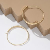 Boucles d'oreilles créoles en acier inoxydable 304, plaqué or 18K — Boucles d'oreilles créoles