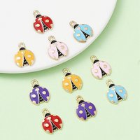 Ladybug Charms - 10 Pcs Mixed Color Enamel Pendants — Charms & Pendants