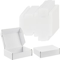 Cardboard Paper Shipping Box, Mailing Folding Box, White, 15x10x4cm