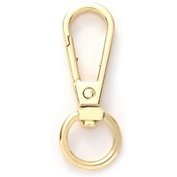 Attaches à rotation en alliage pour la fabrication de sacs, doré, 39x13mm