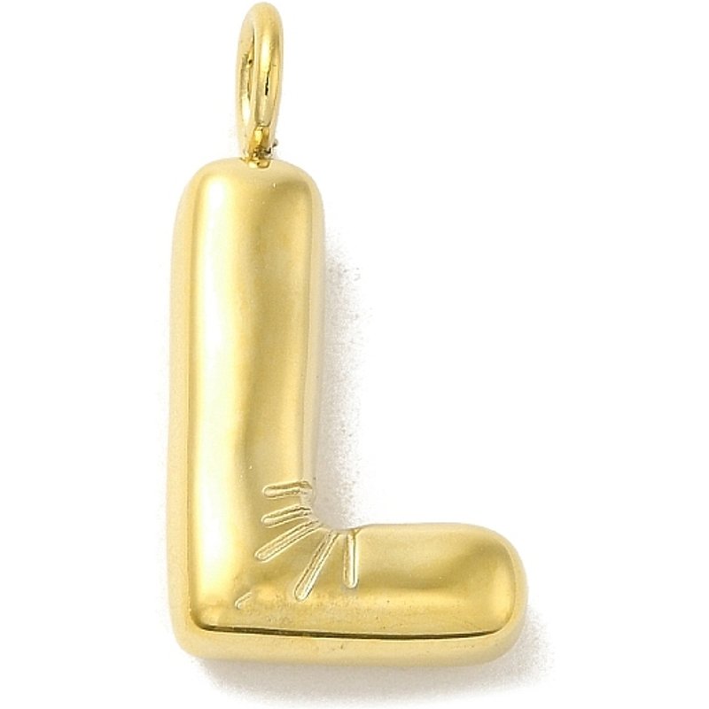 Pendentif en Acier Inoxydable 304 avec Plaquage en Or 14K - Lettre L — Breloques et pendentifs