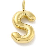 Ion Plating 304 Stainless Steel Balloon Letter Charm - Letter S
