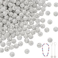 PH PandaHall 200pcs Perles Disco Ball en Rhinestone de 10mm pour Création de Bijoux — Perles à bijoux