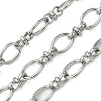 304 Stainless Steel Chains, Unwelded, with Spool, 14x9.5x2mm — Chains, Wire & Cord