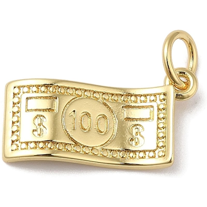 Pendentifs en laiton Rack Plating avec anneaux de saut, plaqué or 18K — Breloques et pendentifs