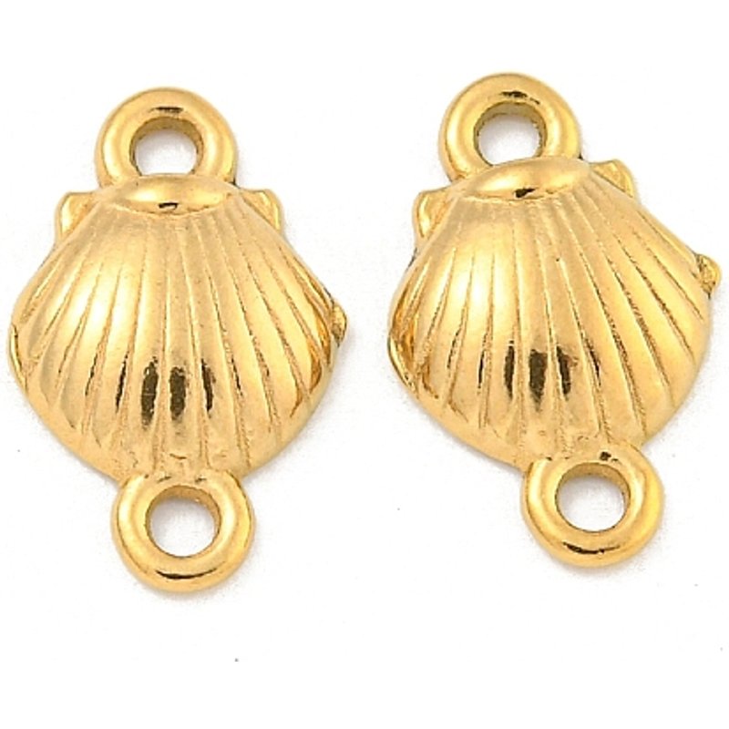 Charms Connecteurs en Acier Inoxydable 304 en Forme de Coquillage — Accessoires pour bijoux