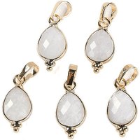 Charmes en goutte d'eau en pierre de lune blanche naturelle — Breloques et pendentifs
