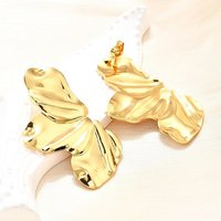 304 Stainless Steel Half Flower Stud Earrings for Women — Costume Jewelry