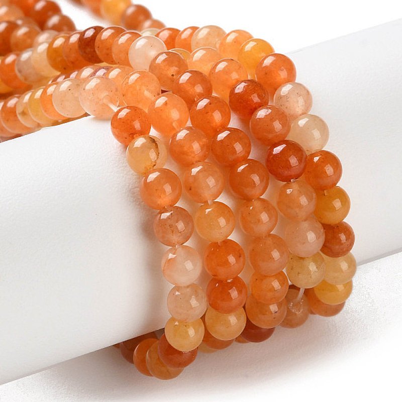 Natural Red Aventurine Beads Strands, Round, 4mm, 15.16 inch — Jewelry Beads