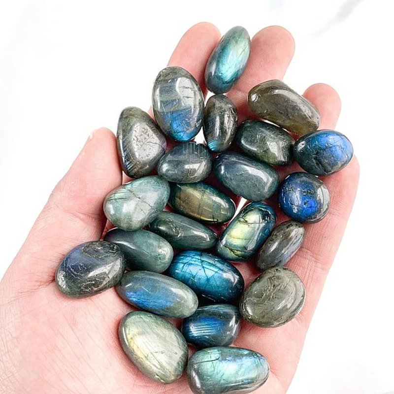 Pierres de Labradorite Naturelles pour Équilibrage Reiki — Masseurs du visage et des yeux