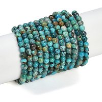 Fil de perles de turquoise naturelle HuBei, rond 3-3.5mm, 148pcs — Perles à bijoux