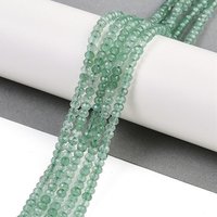 Fil de Perles de Jade Blanc Naturel, Rondelle Facettée, Aquamarine — Perles à bijoux
