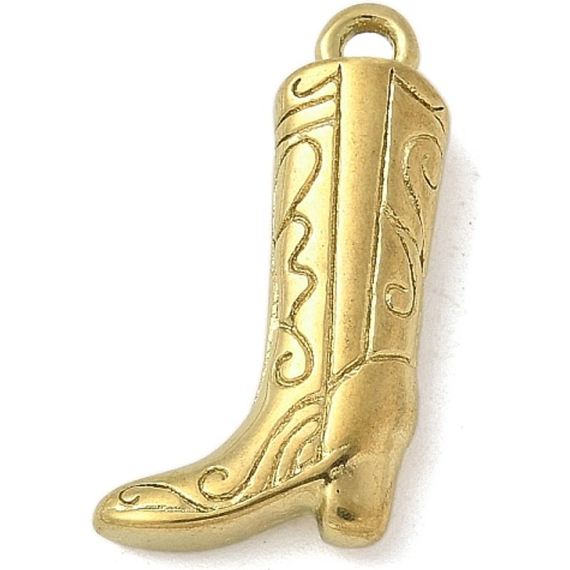 Pendentifs en Acier Inoxydable 304, Charms de Bottes de Cowboy, Plaqué Or 18K — Breloques et pendentifs