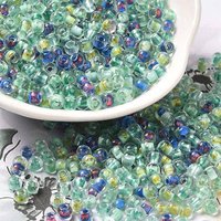 Perles de Verre Transparentes Rondes, Vert Mer Foncé, 6/0 — Perles à bijoux