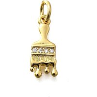 Charms en laiton avec zircon cubique micro pavé et plaquage or 18K — Breloques et pendentifs