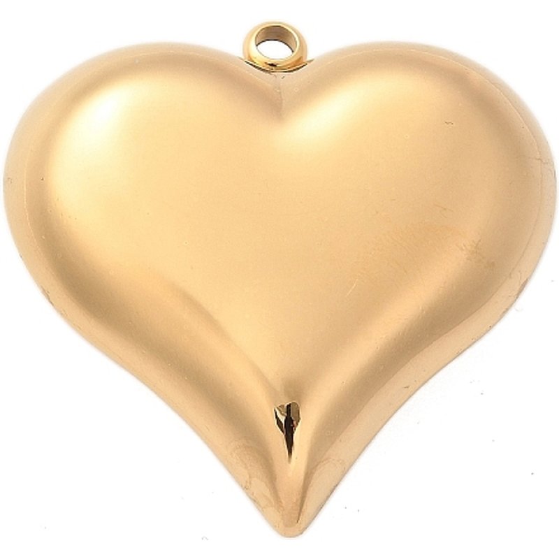 Pendentif en Acier Inoxydable 304 en Forme de Coeur avec Plaquage en Or 18K — Breloques et pendentifs