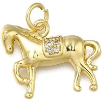Charms de Cheval en Zircon Cubique Pave Micro en Laiton avec Anneau — Breloques et pendentifs