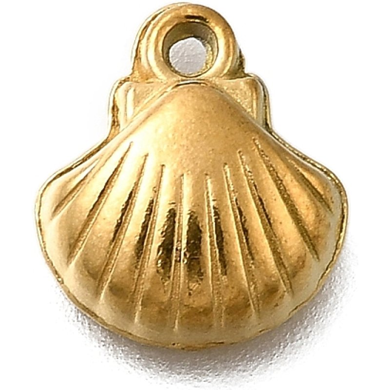 Charm en Acier Inoxydable 304, Thème Océan, Forme de Coquillage — Breloques et pendentifs