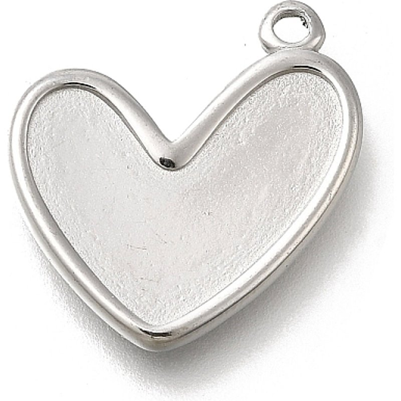 Pendentif en Acier Inoxydable 304, Charm Coeur, Résistant au ternissement — Breloques et pendentifs