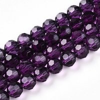 Baking Paint Perles de Verre Transparentes Mauves, 8mm — Perles à bijoux