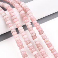Fil de perles en opale rose naturelle, rondelle, 6-6.5mm, trou de 0.8mm