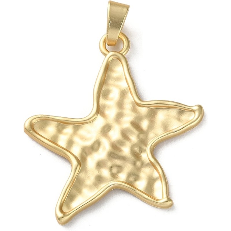 Pendentif en Alliage Étoile de Mer en Or Mat, Sans Plomb ni Nickel — Breloques et pendentifs