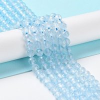 Brins de perles de cristal topaze naturel, ronds, taillés, qualité AAA — Perles à bijoux