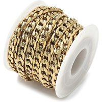 304 Stainless Steel Unwelded Curb Chains with Spool, Golden — Chains, Wire & Cord