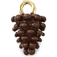 Charm en Émail Alliage Doré en Forme de Pomme de Pin avec Trou de 1,8 mm — Breloques et pendentifs