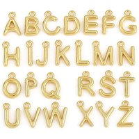Brass Charms, Letters A-Z, 18K Gold Plated, Cadmium & Lead Free — Charms & Pendants