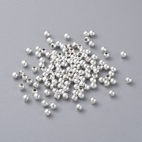 Iron Spacer Beads, Round, Silver Color Plated, 2mm — Jewelry Beads