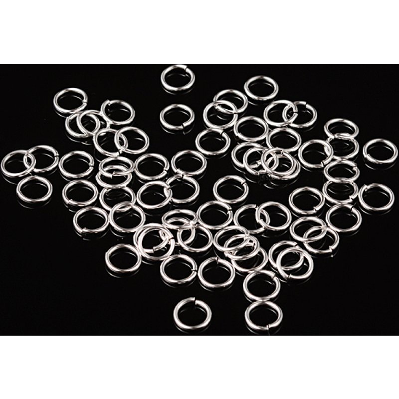 Anneaux ouverts en laiton, sans cadmium ni plomb, 8x1mm, 18 Gauge — Accessoires pour bijoux