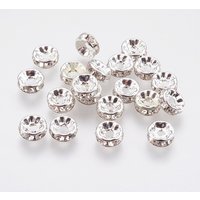 Perles Rondelle en Cristal Rhinestone de Laiton Grade A pour la Création de Bijoux — Perles à bijoux