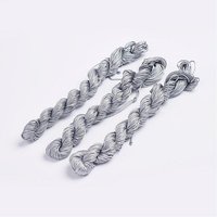 Nylon Jewelry Cord for Custom Woven Bracelets, Gray, 1mm