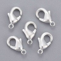 Brass Lobster Claw and Parrot Trigger Clasps, Silver, 10x5x3mm — Jewelry Findings
