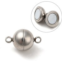 Attaches magnétiques ronds en acier inoxydable 304 avec boucles, 19,5x12mm — Accessoires pour bijoux