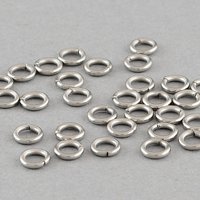 Anneaux ouverts en acier inoxydable 304, 18 gauge, 7x1mm — Accessoires pour bijoux