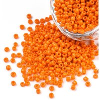 Perles de Verre, Orange Foncé, 2mm de Diamètre, 30000pcs/livre