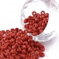 Perles de Verre Rouges pour Création de Bijoux - 4mm, Trou de 1.5mm — Perles à bijoux