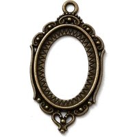 Réglages de cabochon en alliage de style tibétain vintage — Accessoires pour bijoux