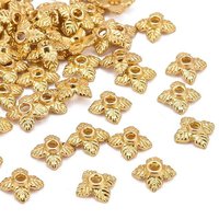 Caps de Perles en Alliage de Style Tibétain - Fleur 4 Pétales 6x6x2mm — Perles à bijoux