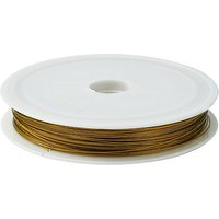 Fil Tiger Tail, Acier inoxydable revêtu de nylon, Jaune doré, 0.45mm, 164 pieds — Chaînes, fils et cordons