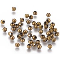 Perles de séparation rondes en fer, sans nickel, couleur bronze antique, 4mm — Perles à bijoux