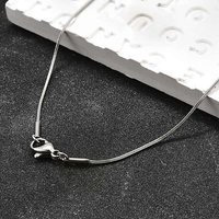 Collier en chaîne serpent en acier inoxydable 304, 17,7 pouces (45 cm) — Collier pendentif