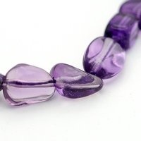 Fil de Perles d'Améthyste Naturelle, Nuggets en Pierre Poli, 15,7 pouces — Perles à bijoux