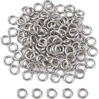 Anneaux ouverts en acier inoxydable 304, 18 gauge, 5x1mm, 131pcs — Accessoires pour bijoux