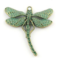 Dragonfly Zinc Alloy Big Pendant Rhinestone Settings — Jewelry Findings