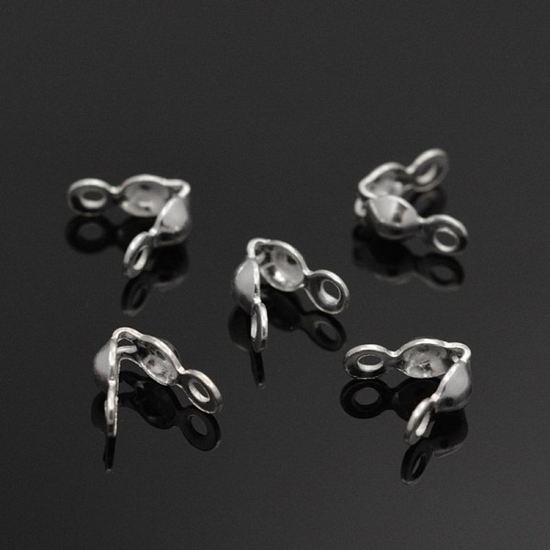 925 Sterling Silver Bead Tips - 6.5x3mm with 1mm Hole — Jewelry Findings