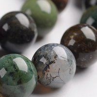 Brins de perles en agate naturelle ronde, 10mm, 38pcs — Perles à bijoux